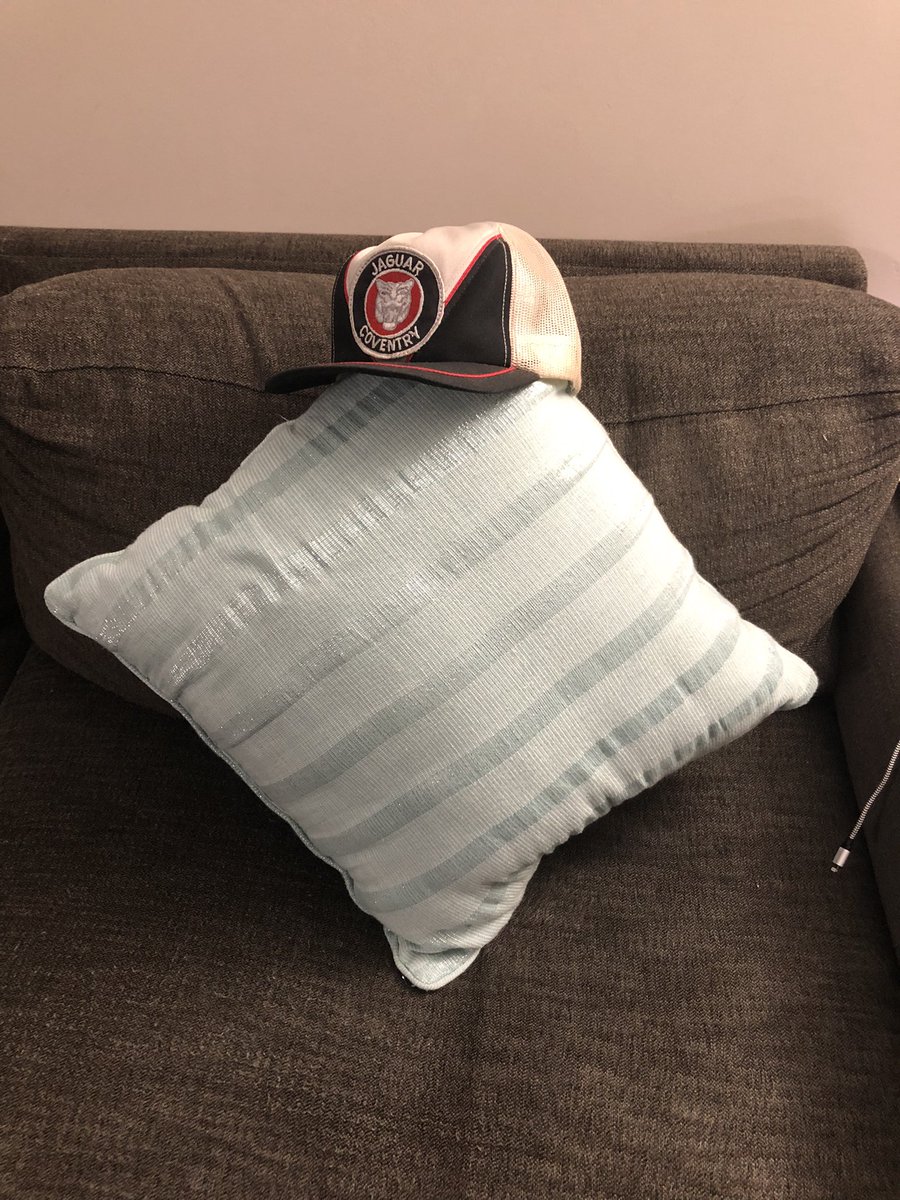 ThingsHatted's tweet image. Pillow wearing a Vintage Jaguar Coventry hat #fashion #design #Jaguar #luxurycars @Jaguar @JaguarUSA @JaguarUK #MasterChefCelebrity #sundayvibes #WNBATwitter #CowboysNation #Browns #Vikings #DALvsNE #Jaguars #Panthers #Patriots