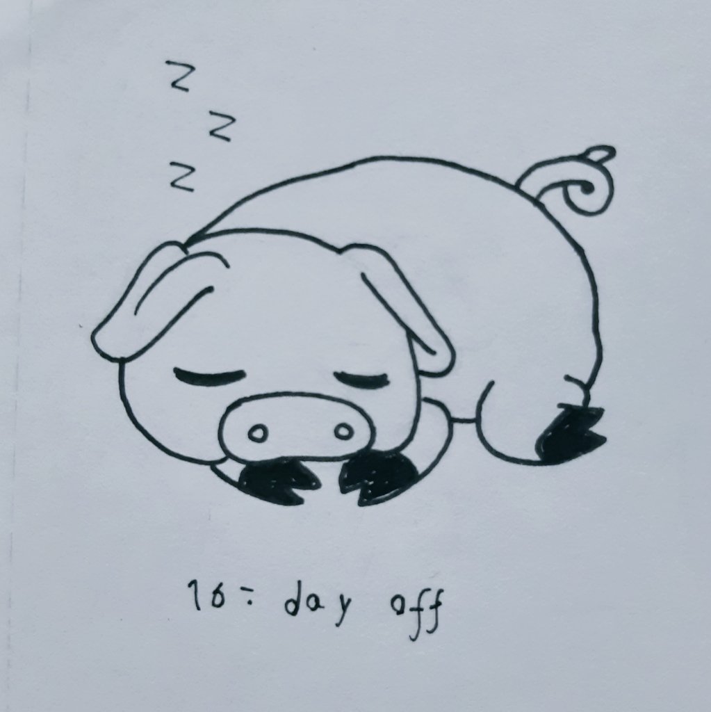 diegriv's tweet photo. Plastober day 16- day off.

Sleepy piggy.

Cerdito dormilon.

#plastober #plastober21 #ink #inkart #traditionalart #characterdesign #pig #cute #sleep #zzz #diegriv https://t.co/fZ8peXvWfT