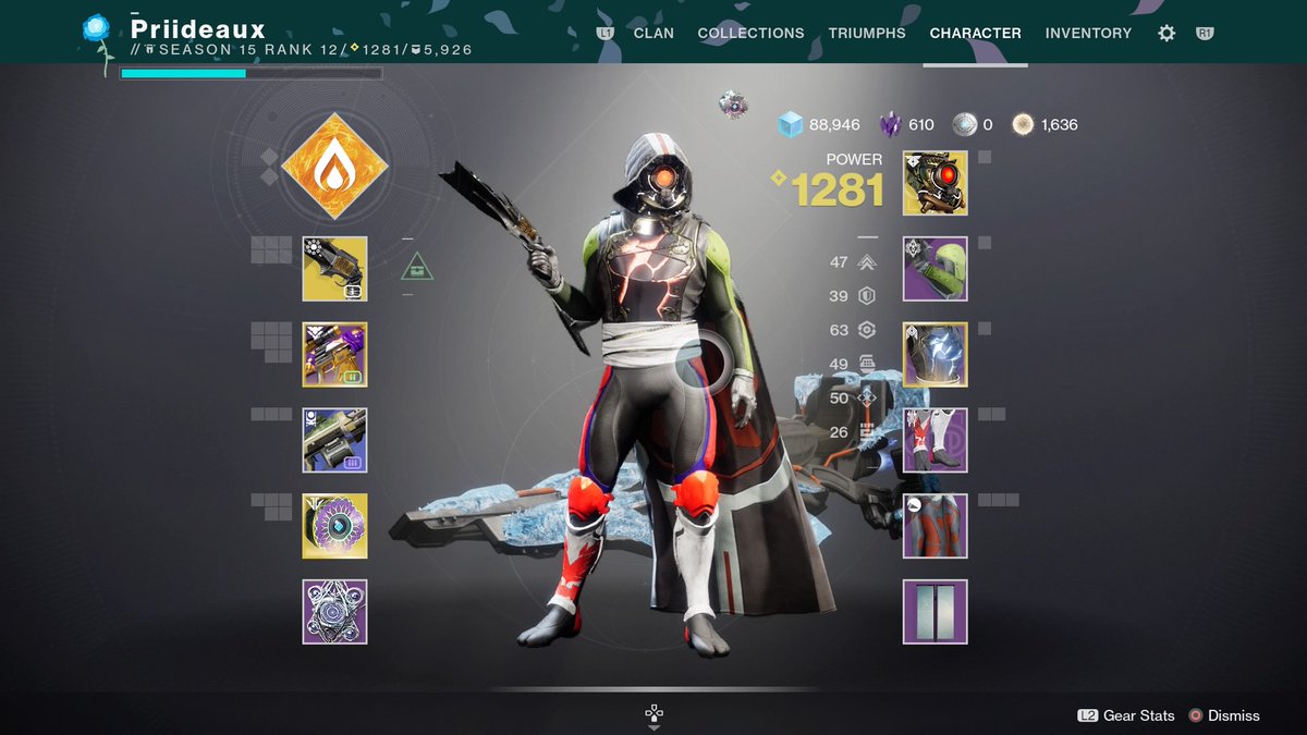 prideaux_v's tweet photo. This is what happens when you don't play this game for over a year and all your weapons/armour you had on get sunset 😂 gotta grind this all over again https://t.co/P2Noot0jfi