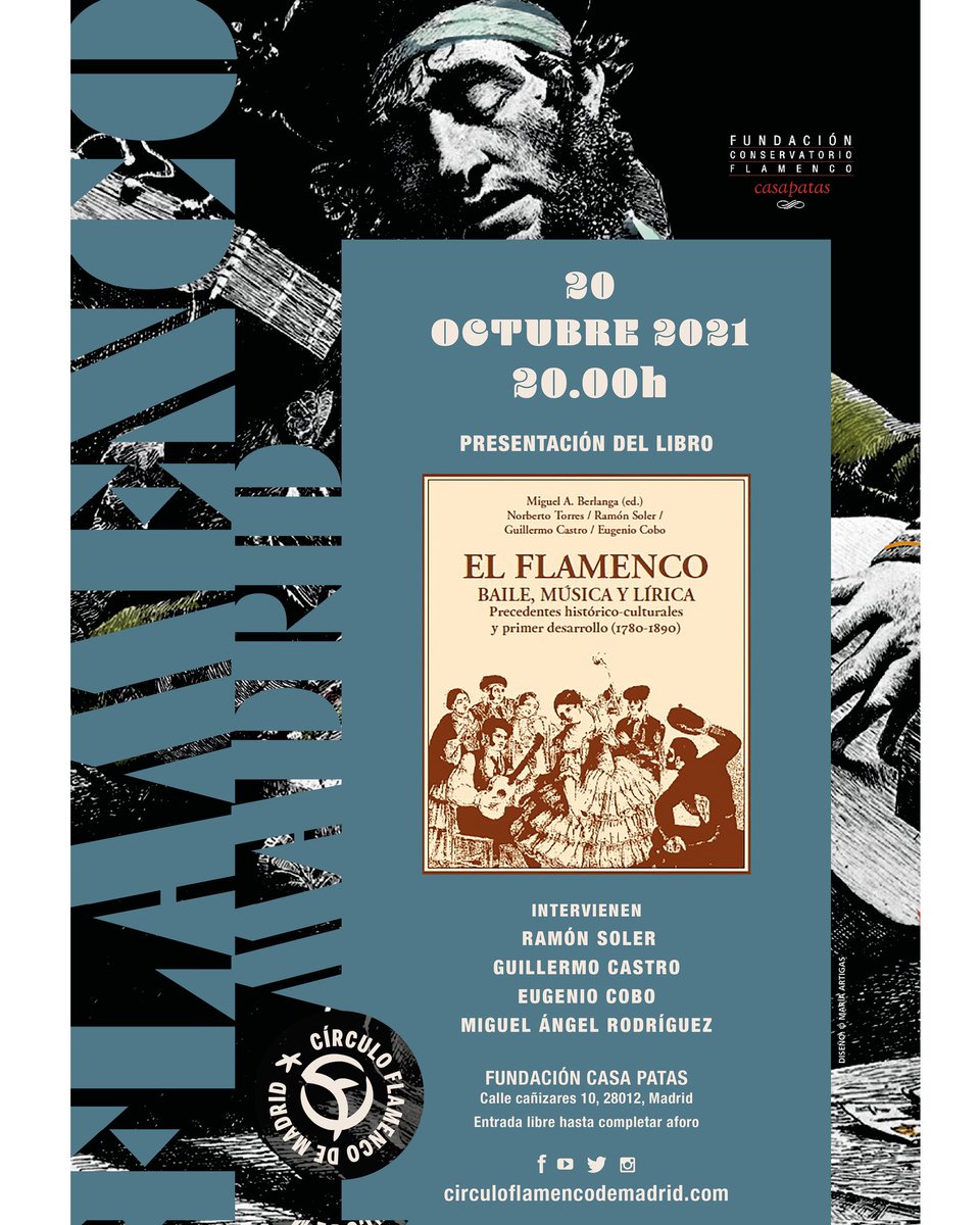 20/10 Presentación en <a href="/cirflamencomad/">Círculo Flamenco de Madrid</a> de "El flamenco. Baile, música y lírica" <a href="/fundcasapatas/">Fundación Casa Patas</a> <a href="/CADFlamenco/">C.Andal.Doc.Flamenco</a> <a href="/CulturaCuenta/">➧ Agencia Andaluza de Instituciones Culturales</a> <a href="/elflamencovive1/">El Flamenco Vive</a> <a href="/carlosmb1974/">Carlos Martín Ballester</a> <a href="/aireflamenco/">aireflamenco.com</a> <a href="/deflamenco_com/">deflamenco</a> @ExpoFlamenco1 @chalauracom