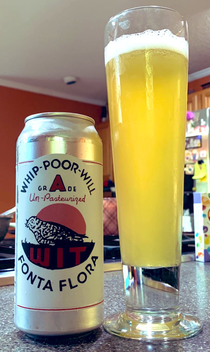 SCBeerExplorer's tweet photo. Whip-Poor-Will by @FontaFloraBrew.

Floral aroma. Straw colored pour. Slight haze. Earthy, citrusy, light, &amp; grassy. The tea stands out. This was quite an enjoyable witbier.

#NCBeer #BeerReview #CraftBeer #SupportCraftBreweries #BeerGeek https://t.co/32oytHu0GJ
