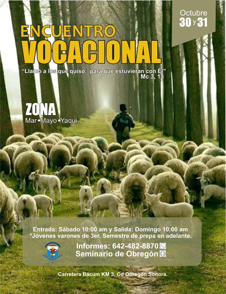 ¡Nuestro primer encuentro vocacional esta a la vuelta de la esquina! 

¡Animate a asistir! (Más info por DM)

¡Ayúdanos compartiendo! 💥