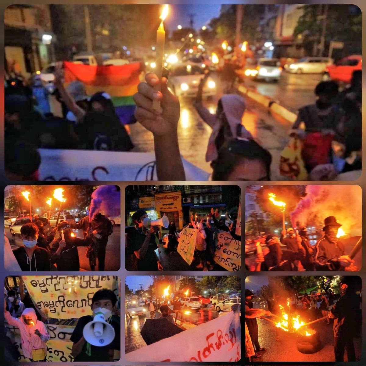 dardarkii's tweet photo. "The dictator must be burned with the flames of Thadingyut Revolution."

#OurGovernmentNUG 
#RecognizeNUG  
#WhatsHappeningInMyanmar https://t.co/YzVHKC4l2Z