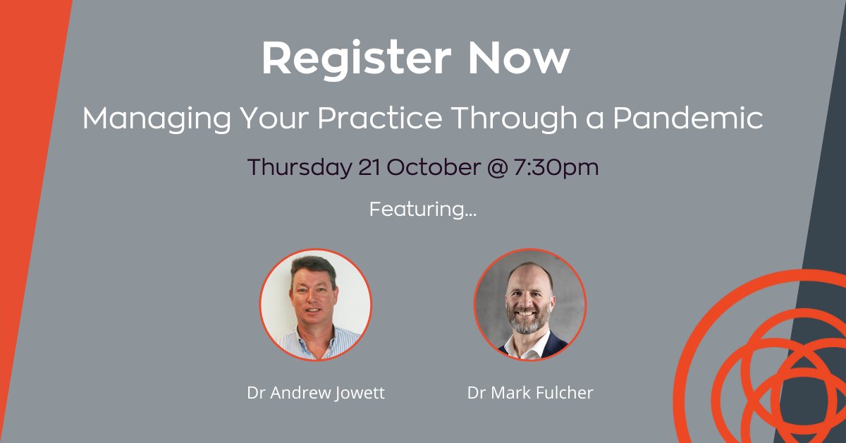 Axis Sports Medicine (@axissportsmed) on Twitter photo We're back with an incredibly valuable webinar this Thursday.
We'll be joined by Dr Andrew Jowett who is Medical Director of <a href="/opsmc/">OlympicParkSportsMed</a> in Melbourne. He will be sharing his experience on how to manage your practice during an evolving pandemic.
Register here bit.ly/30vzabX We're back with an incredibly valuable webinar this Thursday.
We'll be joined by Dr Andrew Jowett who is Medical Director of <a href="/opsmc/">OlympicParkSportsMed</a> in Melbourne. He will be sharing his experience on how to manage your practice during an evolving pandemic.
Register here bit.ly/30vzabX