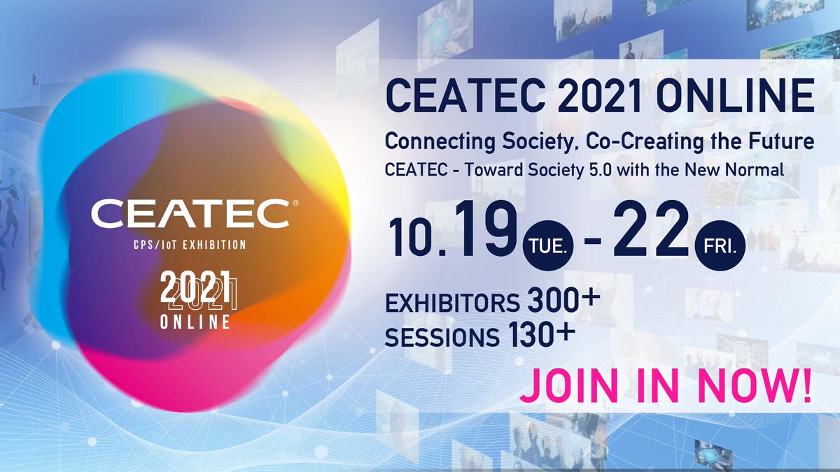 japan's tweet photo. What will lead us into Society 5.0? Find out at Japan's online @CEATEC_EN #techshow, highlighting Carbon Neutrality, 5G, Mobility, Smart Cities &amp; more. Live Oct. 19-22, on demand until Nov. 30, free for registrants: https://t.co/MFzczd5seD

#CEATEC
#CEATEC2021ONLINE https://t.co/I1Kq55bS6h