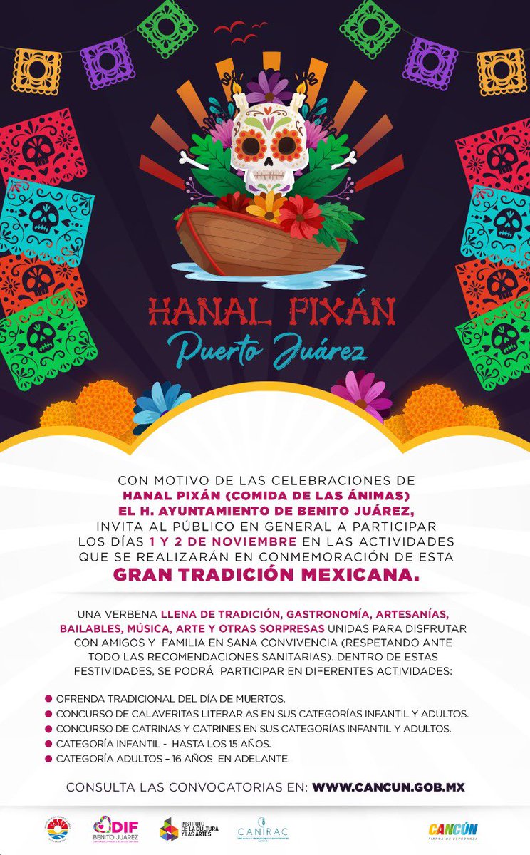 ¡Celebremos juntos Hanal Pixan este 1 y 2 de noviembre! Canirac Quintana Roo te invita. 🥳🎉
.
.
<a href="/chefbeza2/">@chefbeza_</a> 

#NoBajemosLaGuardia #CaniracNacional #Canirac #CaniracQRoo #CaniracCancun #cancun #gastronomia #foodlover #cocinamexicana #cocinerosdeqroo #turismo #gastroturismo