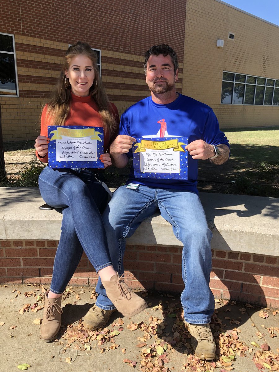 MsJulieDunn's tweet photo. Congratulations to our Rise up Recipients at LCMS for the month of October. Teacher of the Month- Mr. Nic Williams and Employee of the Month Ms. Stephanie Nessenthaler!  We are proud of both of you for being Champions and Ambassadors. #worthit #LCMSRiseup https://t.co/bdAaQSgQLG
