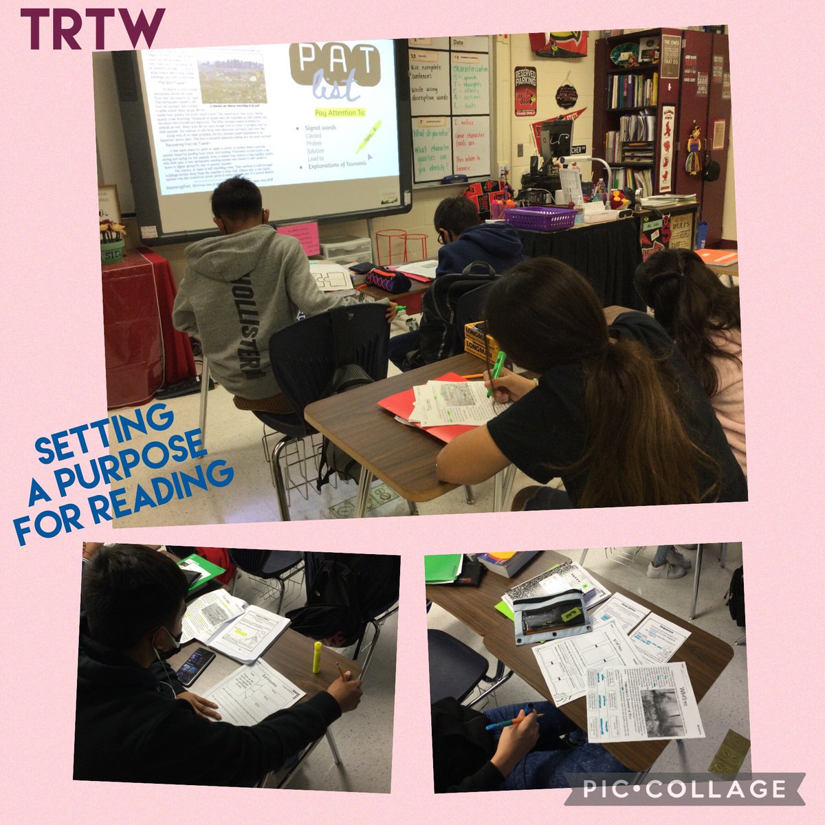 SOeducating's tweet photo. Last week, we discussed the importance of setting a purpose for reading and then students totally rocked it with TRTW. https://t.co/4oIwCT6Oqg