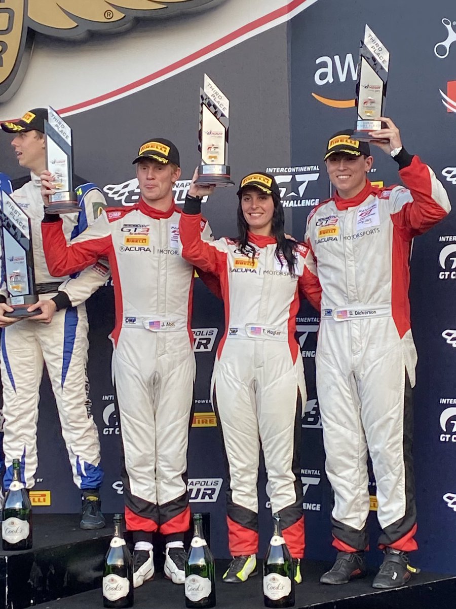And that’s a GTWCA Pro/Am podium, an Indy 8Hr Silver Cup podium, and a top-10 finish for @HondaRacing_HPD Driver Academy graduates &amp; season teammates <a href="/taylorhaglerms/">Taylor Hagler</a>, <a href="/jacobabelracing/">Jacob Abel</a> &amp; <a href="/DickersonRacing/">Dakota Dickerson</a>! 

#Indy8HR #GTWorldChAm #HPDRacing #Daycoofficial #AFSPNational #RacerInk