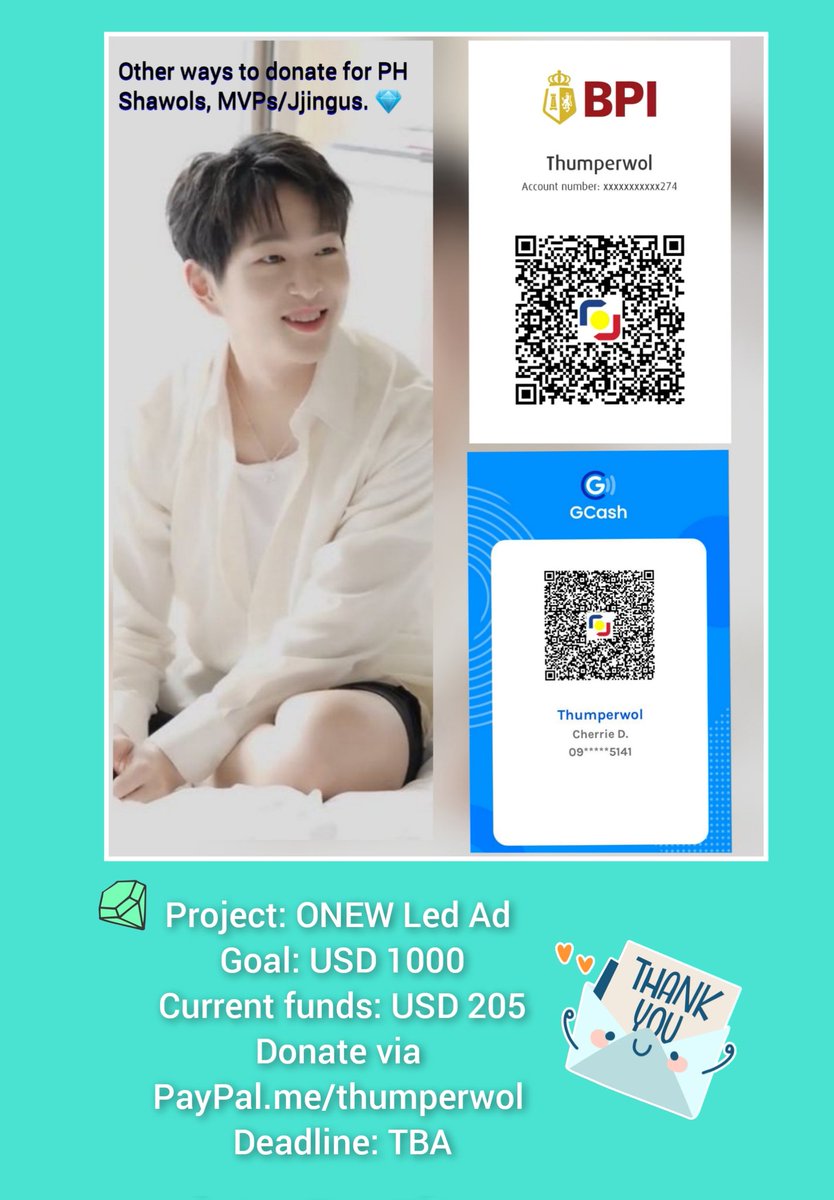 tokkiwol's tweet photo. Good morning! 🌞 We now have $205 at this time. Just putting this up for Filowols as well. Still a bit of a stretch but we're getting there. 💪 Thank you Shawols/Jjingudeuls for your support to this led ad project for our Leadernim! 💎💚🐰
#adproject #ONEW #온유 #샤이니  #SHINee https://t.co/zrTTcqDRQa