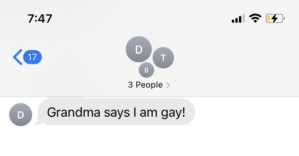 in other news… today in the family group chat: