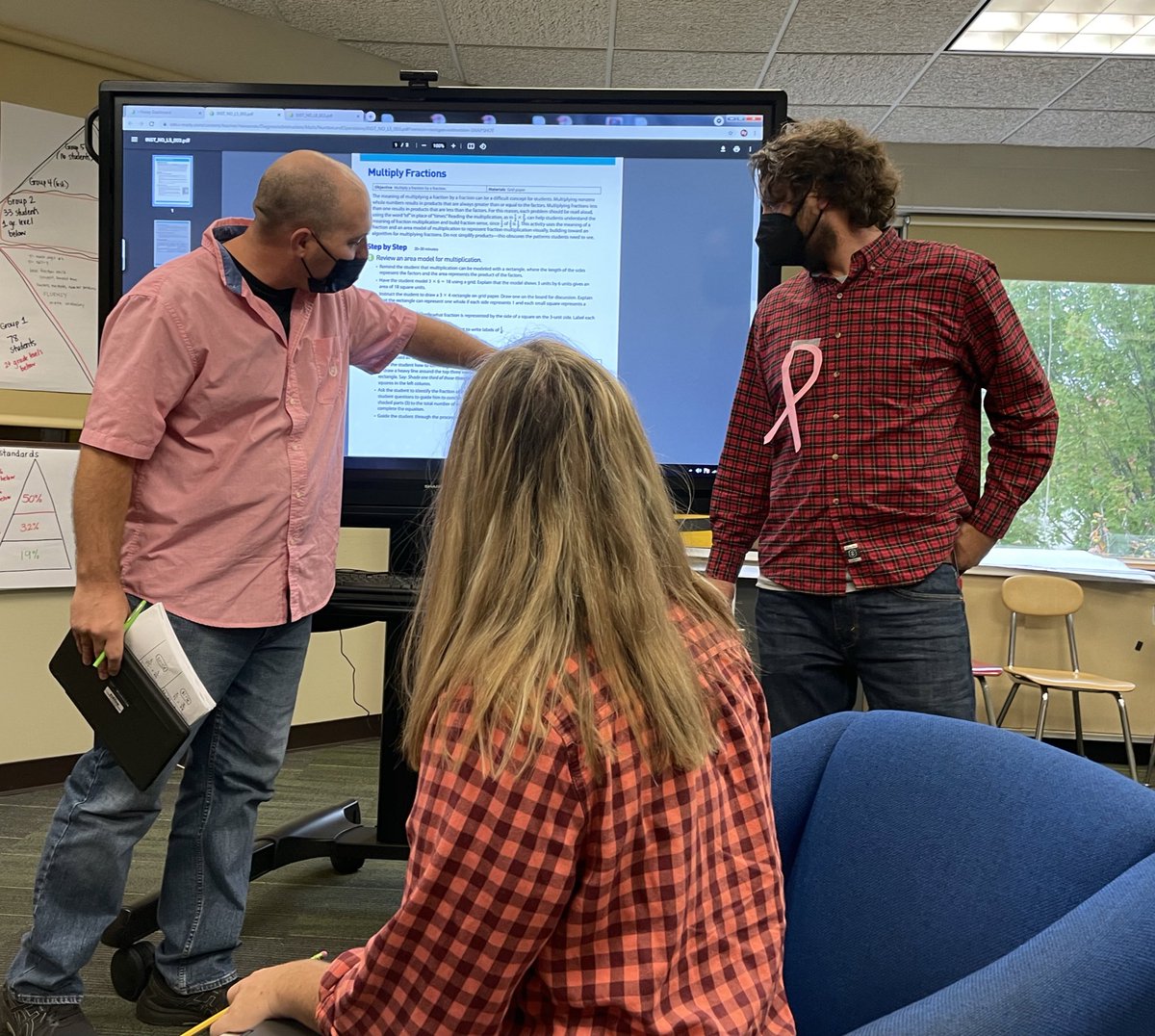 GF_MTSS's tweet image. Collaboration in action as we discuss, “what do our kids need?” #mathplc #collaborationcafe