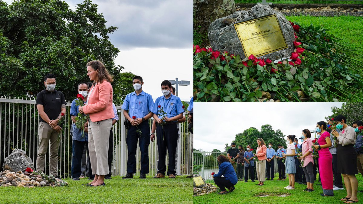 Newly arrived Deputy Chief of Mission Deb Lynn paid her respects to Myanmar's fallen heroes. The U.S. Embassy's Fallen Heroes Memorial honors those who have died because of the military coup. To date, we have placed more than 1,300 stones - each stone representing a life lost.