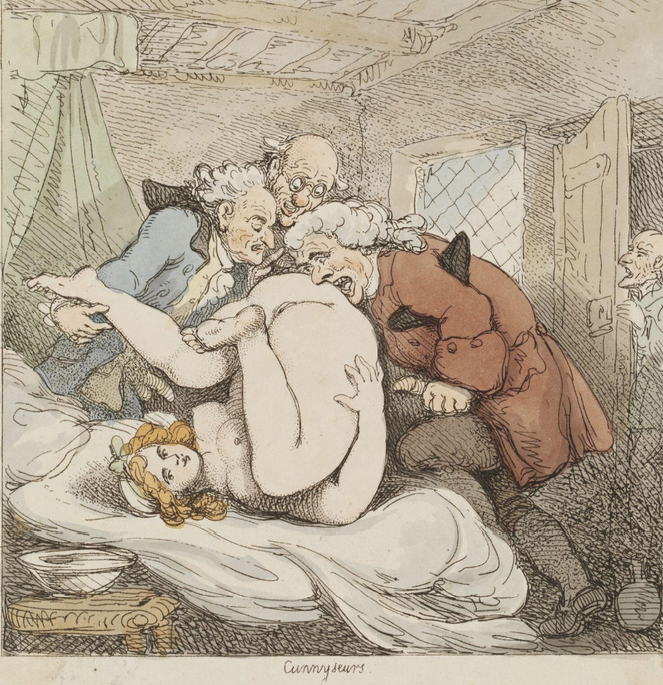 Cunnyseurs (c.1815)
Art by English artist Thomas Rowlandson (1756-1827)