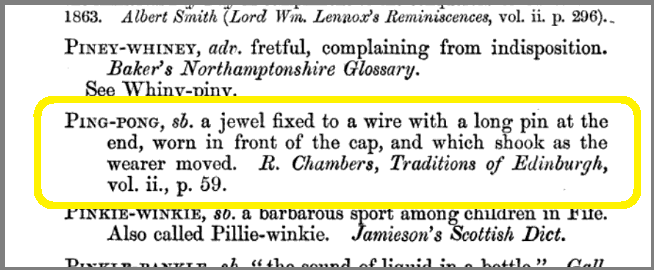 writremont's tweet photo. I really should be working, but this 
#news is too big

#linguistic researchers recently made a thrilling discovery hidden between piney-winey and pinkie-winkie...

yes, a very early meaning of [#drumbeat] 
#pingpong

#fyi #wordorigin @EtyMagic
#learning  #english @TylerPaulUtt1 https://t.co/N6W0t0EbjV