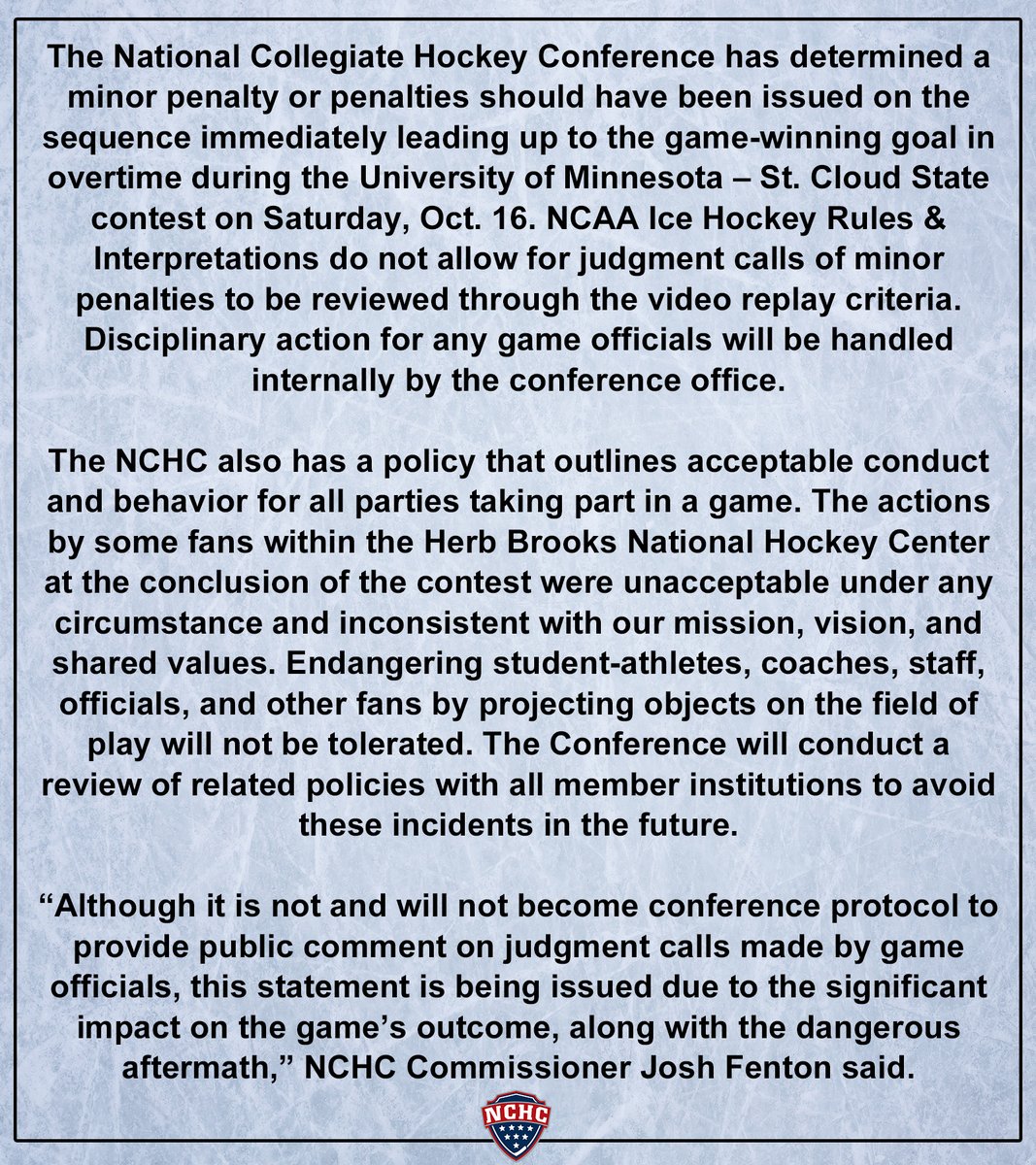 The NCHC tweet media
