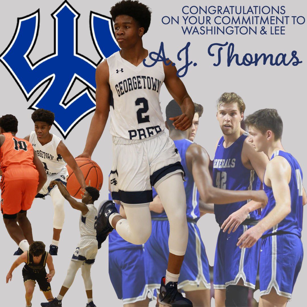 Great news from senior A.J. Thomas this evening! We are beyond proud of the work you are putting in and your decision to commit to the admissions process at Washington &amp; Lee.  Stay focused and keep grinding… the best is yet to come <a href="/ajx2_/">AJ Thomas</a>  #HoyaSaxa #PrepPride #Hoya4Life
