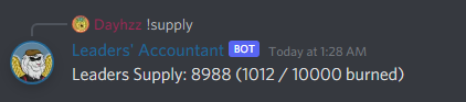 RoaringLeaders's tweet photo. 1000 leaders burned forever! 🔥

Over 10% of our total supply has already been burned and turned into Elixirs.

Elixirs will become usable today, allowing holders to upgrade the rarity of a trait of another leader they own.

So far only 3/10 of the 1/1 elixirs have been found 👀 https://t.co/y2EgINXD8S