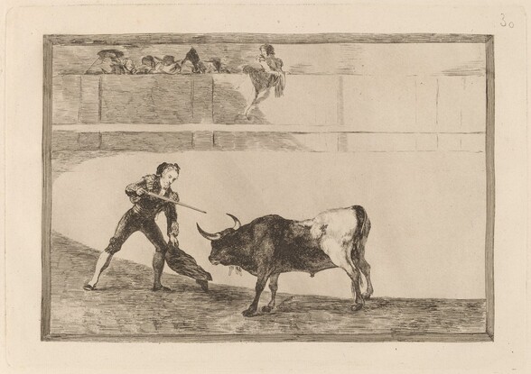 Pedro Romero matando a toro parado (Pedro Romero Killing the Halted Bull), in or before 1816 | Francisco de Goya https://t.co/Vw8Z8aD12s