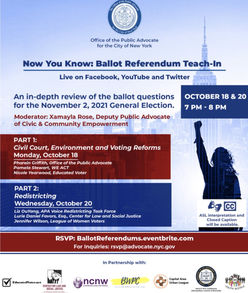 Please join <a href="/ncnwsi/">NCNW Staten Island</a> and partnering organizations for this important discussion. @mnmeyers #Election2021 #Vote