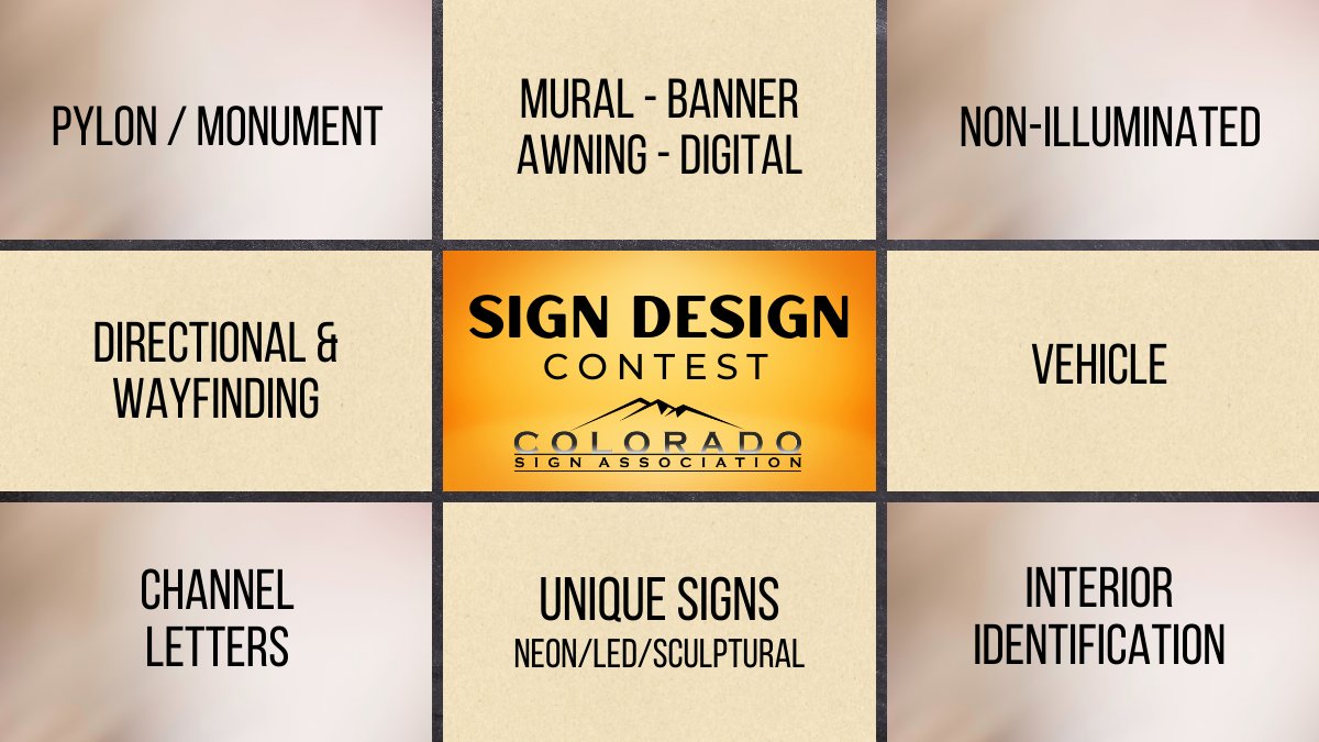 The deadline for entries in the 2021 Colorado Sign Association sign design contest is November 1st. Winners will be announced at CSA’s Holiday Mixer on December 2nd. See the contest rules and download an entry form at cosigns.org/events/csas-20….