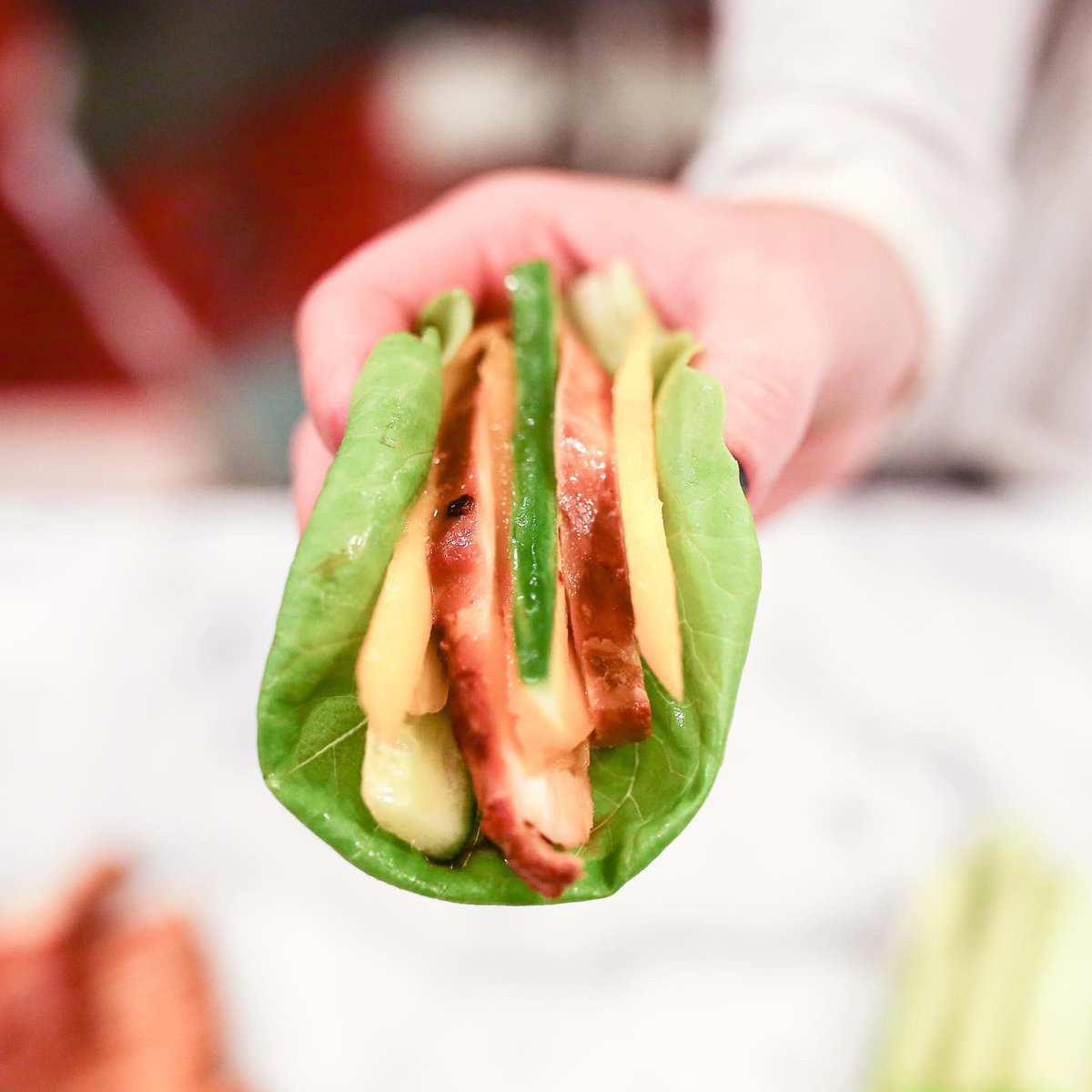 ourharvest's tweet photo. And that’s a wrap. 🌮😉 

These super easy, customizable chicken wraps are the perfect weeknight staple when you have a busy schedule. 

Our founders’ go-to: grilled chicken, mango, cucumber and MOMO dressing.

What would you put in your perfect wrap? https://t.co/8sUyeQIJSI