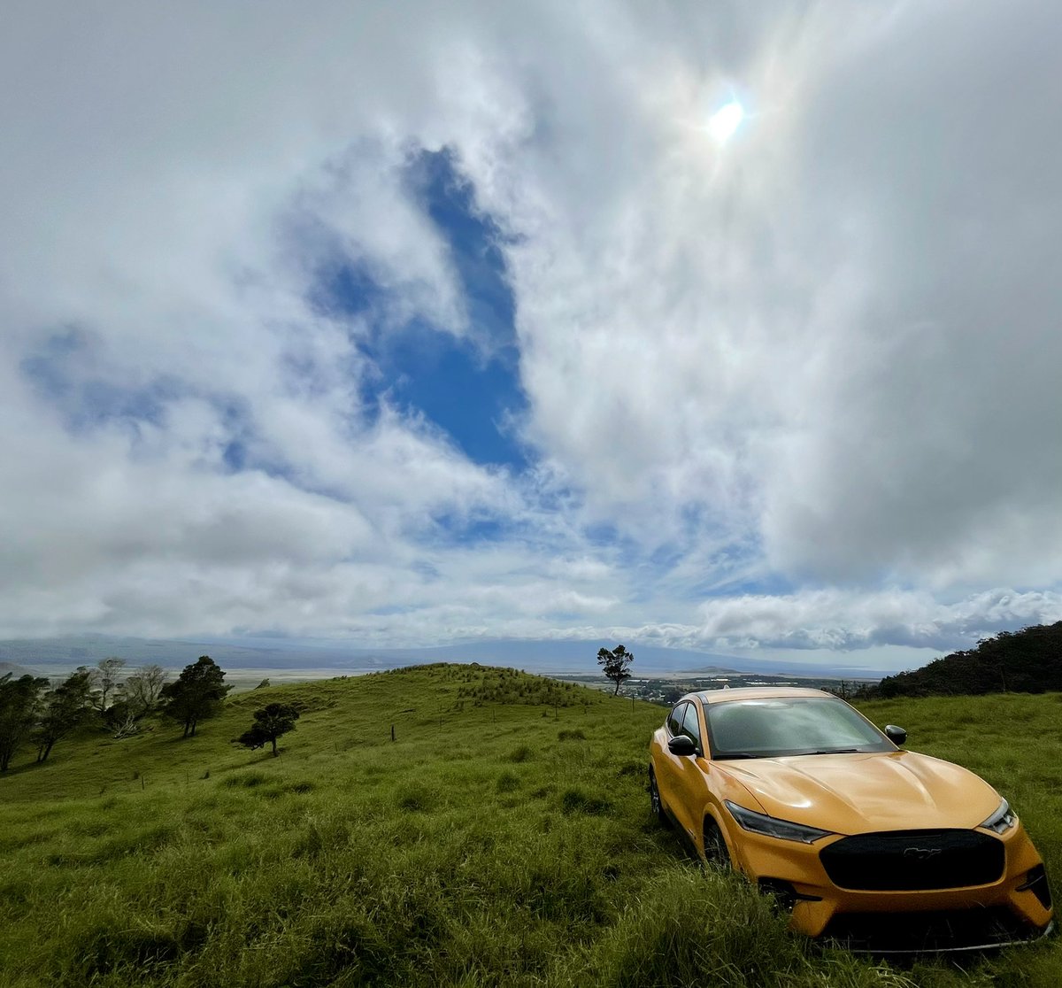 Benioff's tweet photo. Ford Nailed It! Mach-E GT is best high performance car under $65K ever. 0-60 3.8 Sec. Congrats @jimfarley98! ❤️🐎 https://t.co/gxWyHBh2VU
