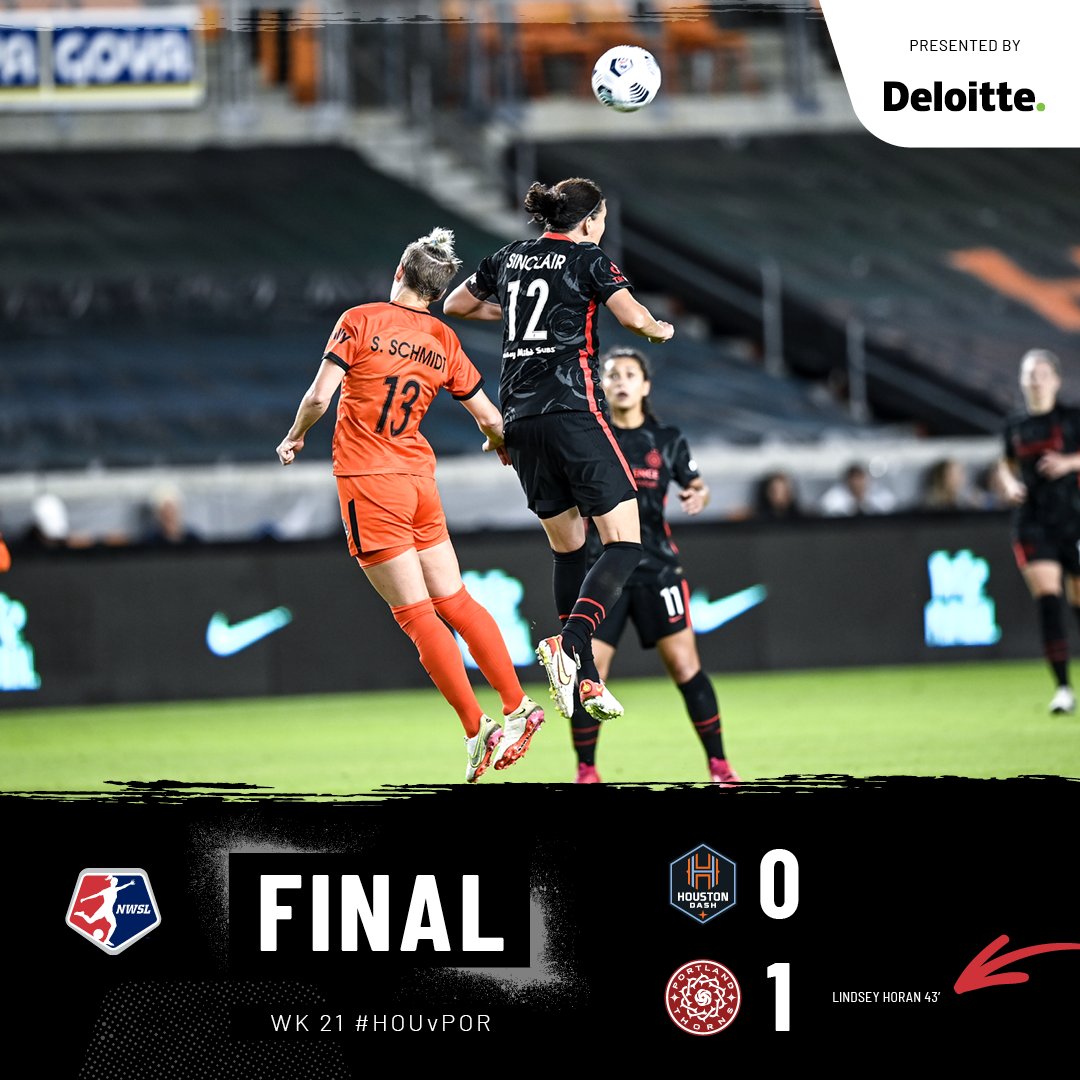 NWSL's tweet photo. Blooming above the rest 🌹

The @ThornsFC clinch the 2021 NWSL Shield 🏆

#HOUvPOR | @DeloitteUS https://t.co/e9e7urOD4p