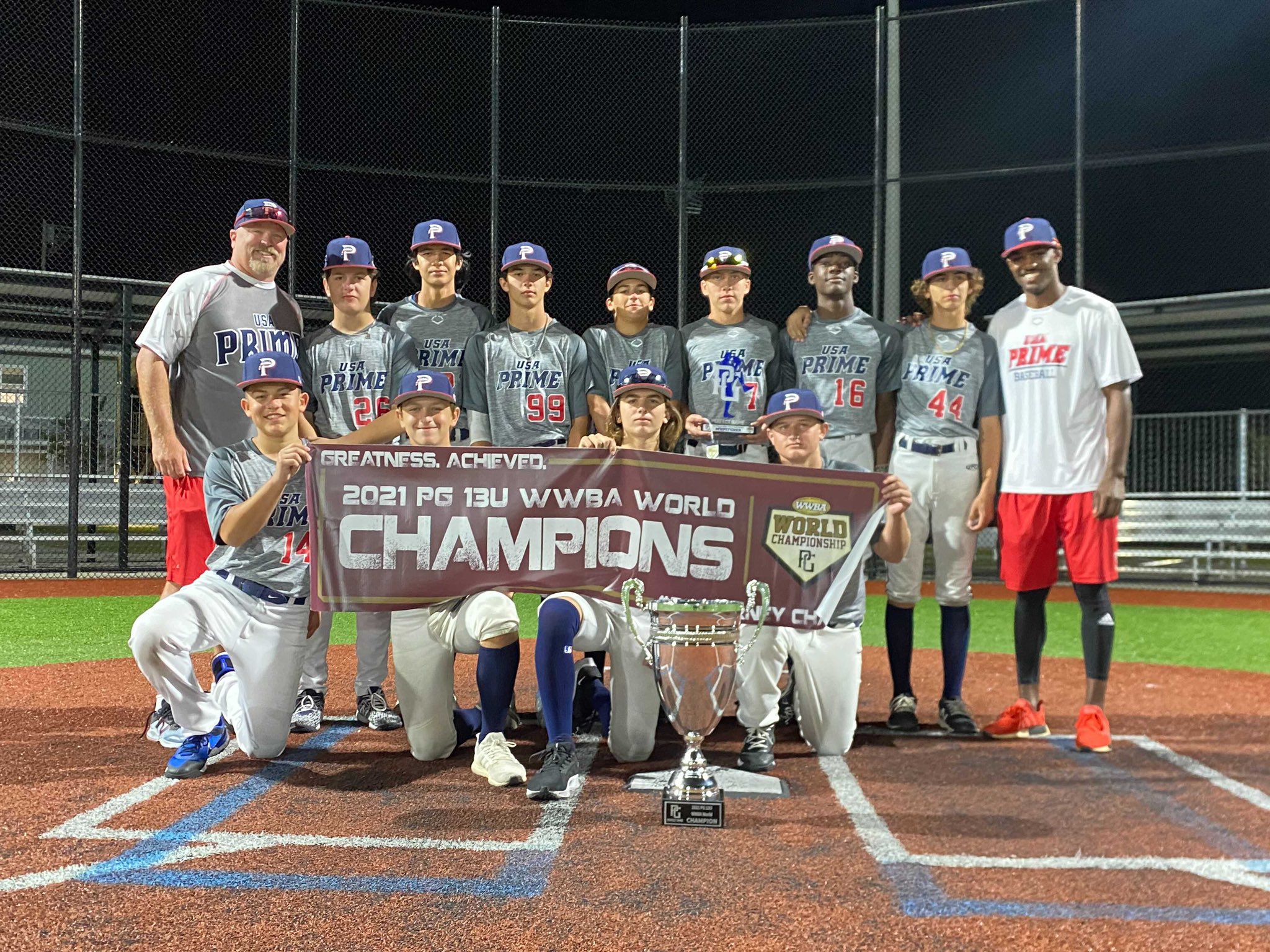 Perfect Game Tournaments on Twitter: "2021 WWBA 13U World Championship 🏆 Champion: USA Prime National 🥈Finalist: Team Elite 13U 🏅MVP: Brendan Pyle  🏅MVPitcher: Andrew Bennett https://t.co/d8XMDCNERh" / Twitter