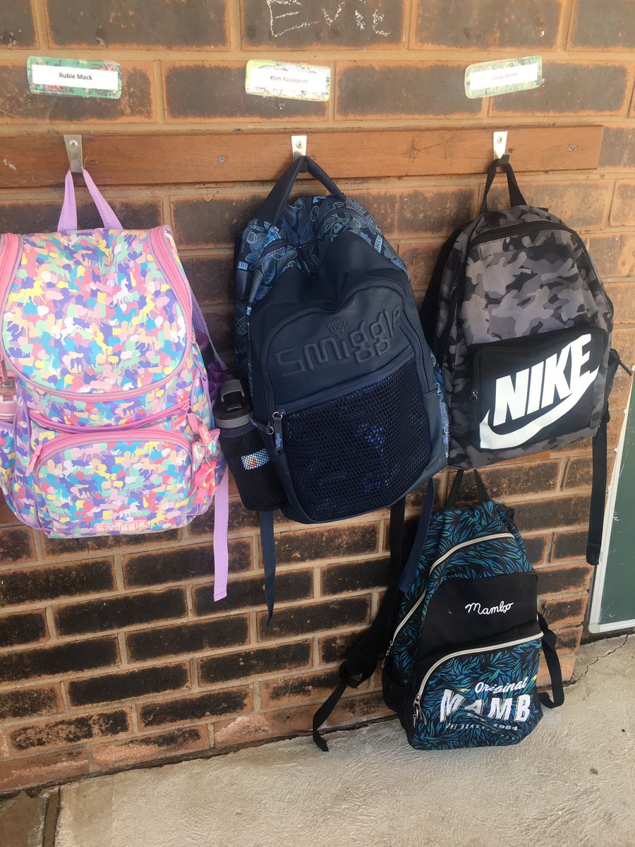 School bags on hooks have never looked so good!
