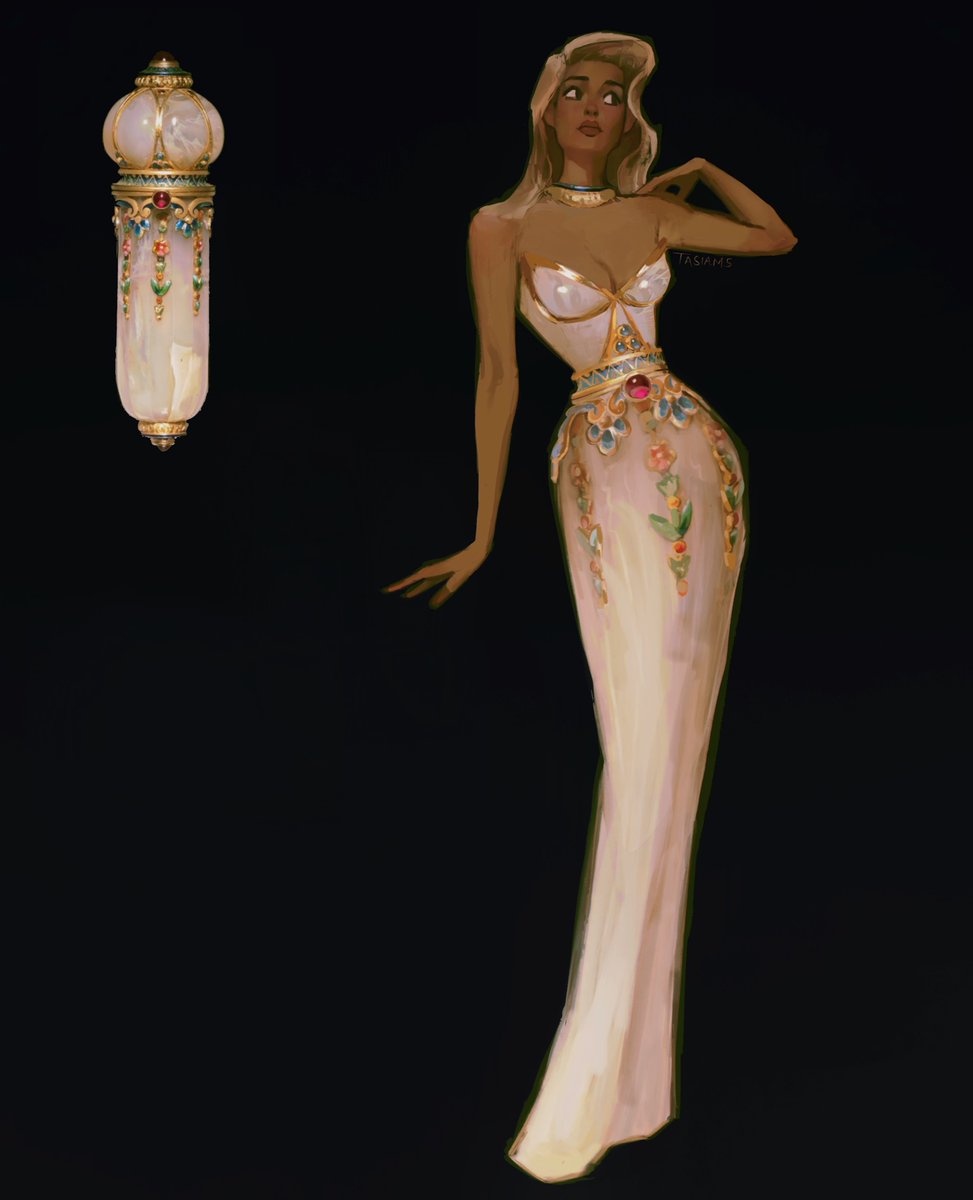 _tasiams's tweet image. dress inspired by this vintage perfume vial