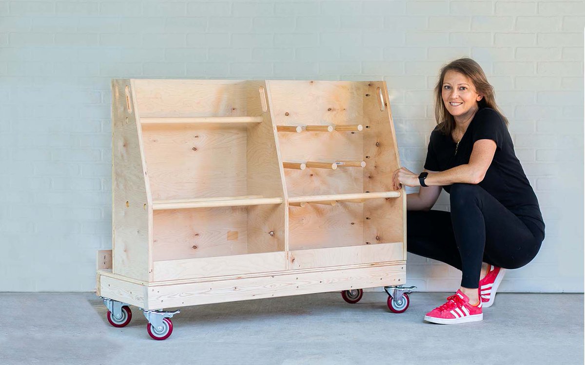 maker_gray's tweet photo. New tutorial video! Check out how to build a Mobile Plywood Lumber Storage Cart for your garage or workshop, which is a great way to keep lumber organized. Made from only 1 sheet of plywood. I love this thing ✨ https://t.co/YzTBKX1HsH #garagestorage #woodstoragecart https://t.co/YK9c3eg8Oc