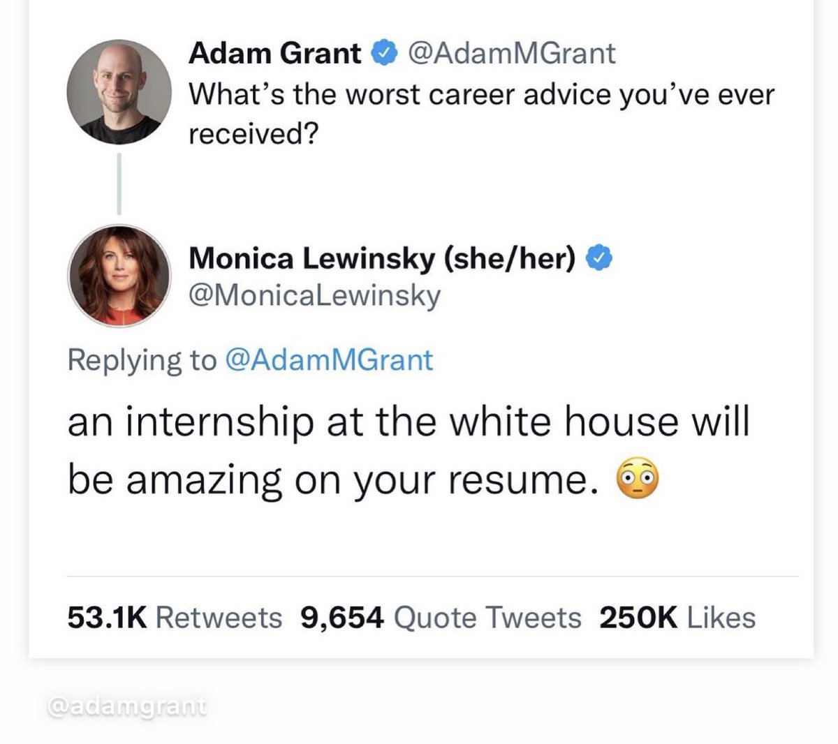 BeebobOfficial's tweet photo. Love this response from   @MonicaLewinsky That’s a person who knows how to own her story. 👊❤️ #Boss #MonicaLewinsky 🔥 https://t.co/CNN3zcmLy1