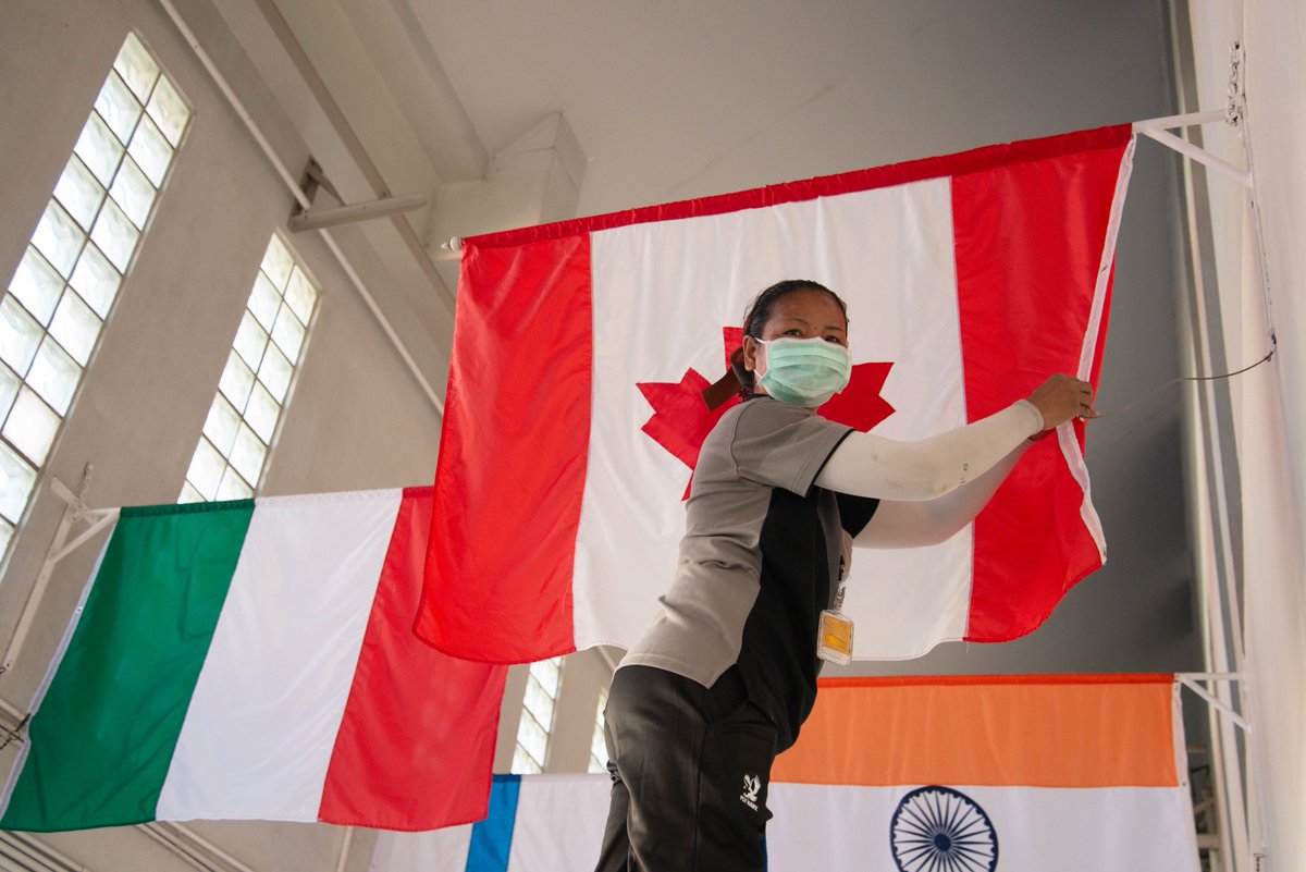 ISBangkok's tweet photo. Every year we ensure there is a flag for every nationality of students in school - one of the many ways we try to ensure that every child feels that they belong at #ISB. This year we have 57 nationalities in total with 3 new nationalities: Cambodian, Colombian, and Venezuelan! https://t.co/OepLkcaqVV