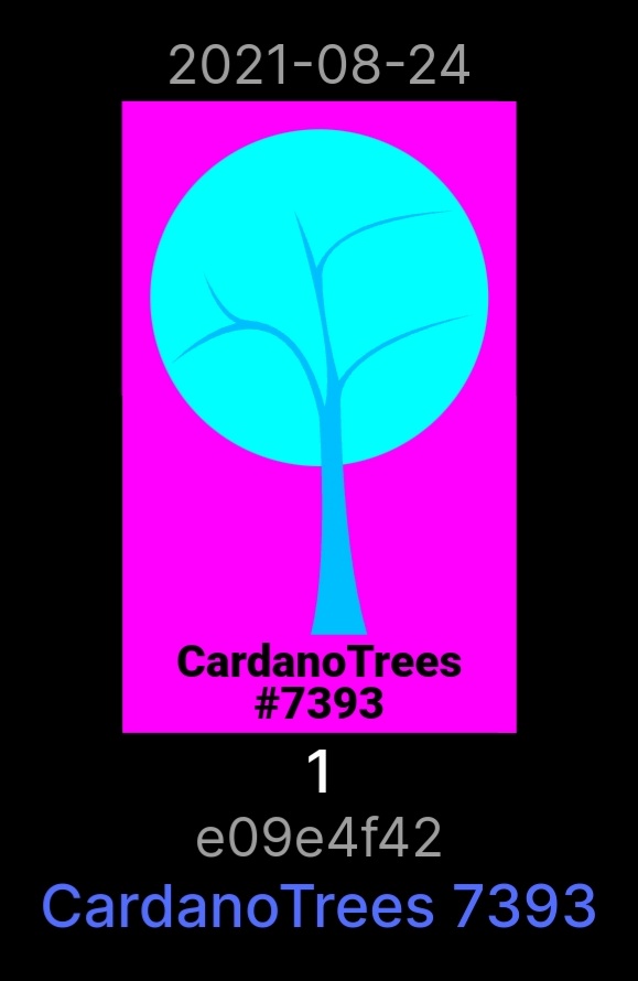 To celebrate hitting 1000 followers I wanted to show you all some love. I'll be giving this <a href="/CardanoTrees/">CardanoTrees</a> to a random follower tomorrow. Good luck to all... 🙌

RT &amp; Follow to Enter 
Ends: 10/18/21 4pm UTC

#NFT #Giveaway #CNFTs #Blockchain #ART