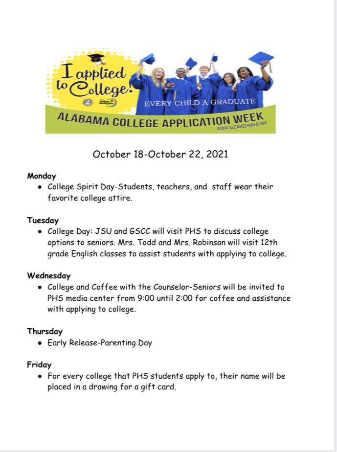 PHScounselor1's tweet photo. Excited to participate in College Application Week with @PiedmontHS seniors! https://t.co/Y04Ygl6to2