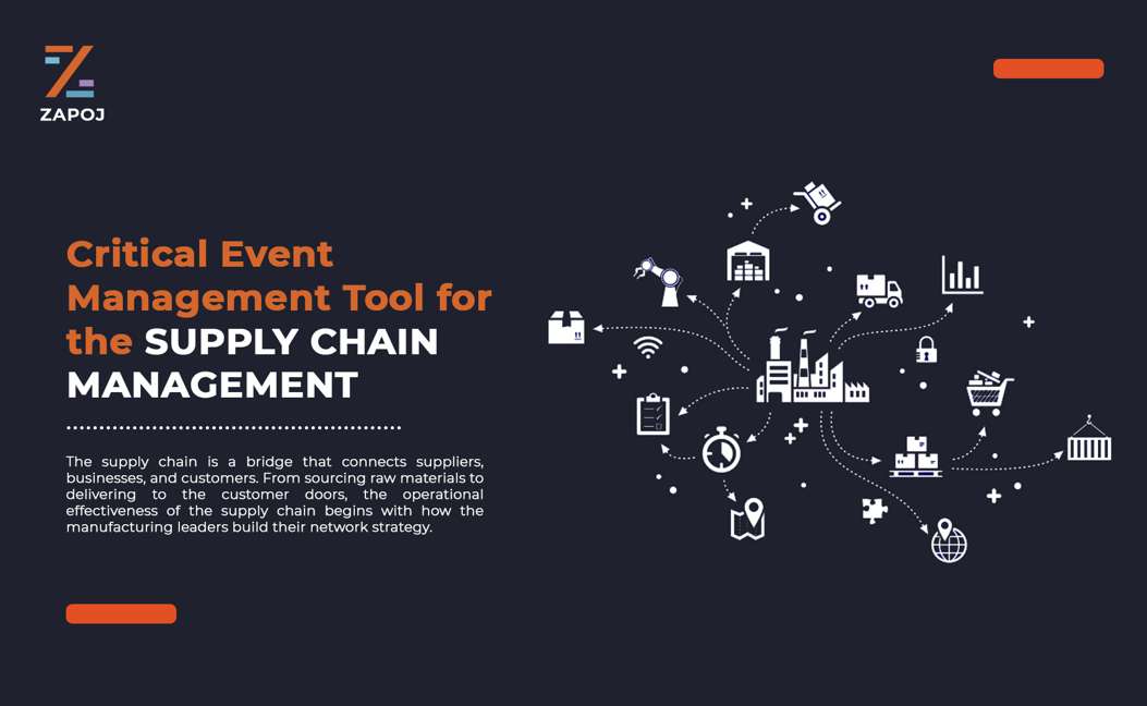 ZapojTech's tweet photo. Supply chain is never averse to critical events. But, leaders can become more powerful to mitigate supply chain disruptions and losses when they choose Zapoj CEM. 

Read on to discover how you can manage impacts to supply chain disruptions. 
https://t.co/EaBKEbr1wu
#Supplychain https://t.co/h5qnWb4tHk