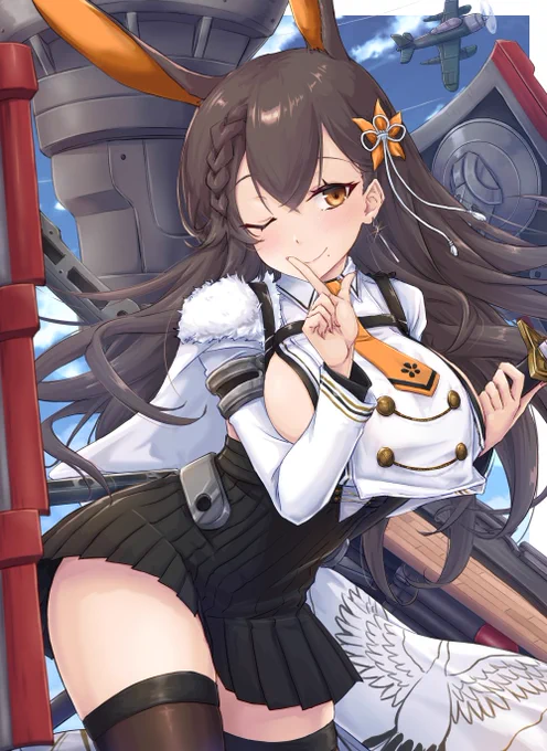 #絵柄が好みって人がいればいいなぁ 
#アズールレーン #AzurLane  #碧蓝航线
艤装もかっちょよく描きたいですね!
作画コスト…✍️😇 