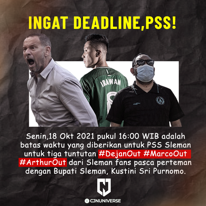 cjnuniverse's tweet photo. Hari ini apa keputusanmu, PSS? 

#DejanOut #MarcoOut #ArthurOut https://t.co/u3RKymLuRe