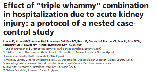Efecto de la combinación "Triple whammy" en la hospitalización por insuficiencia renal aguda: estudio
de casos y controles anidado en una cohorte
ilaphar.org/wp-content/upl…