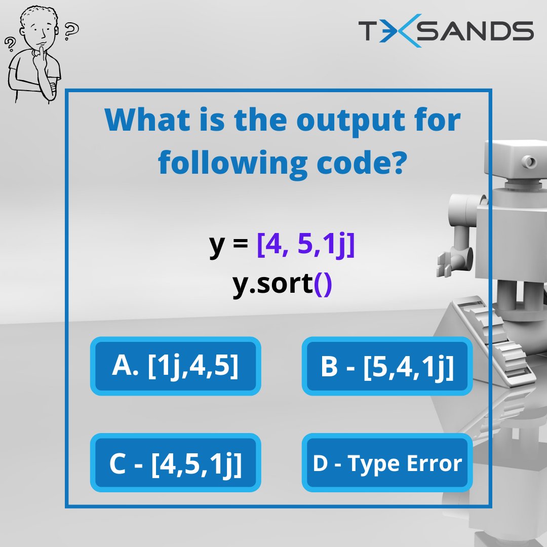 teksands's tweet photo. #PythonQuiz
Let Us Know In the Comment Section ๐
" ๐ฉ๐๐๐๐๐ ๐ซ๐๐๐ถ๐๐ ๐ฌ๐๐๐๐๐ ๐๐๐ ๐๐๐๐ ๐ป๐๐๐๐๐๐
๐"
๐คฉ ๐๐ง๐ซ๐จ๐ฅ๐ฅ ๐๐จ๐ฐ: https://t.co/I7tccZGkI4
#Teksands #machinelearning #artificialintelligence
#Python #programming #Devops https://t.co/XtIsOwSx1A