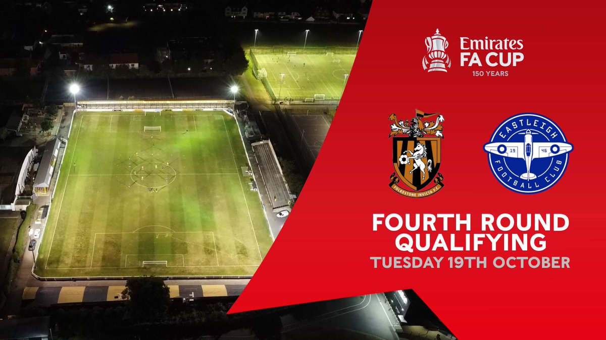 Folkestone face national league side Eastleigh in the FA cup. Its a replay following a fighting 3-3 draw at their place on Saturday come along and show your support and bring your voice. Kick off 7.45pm.