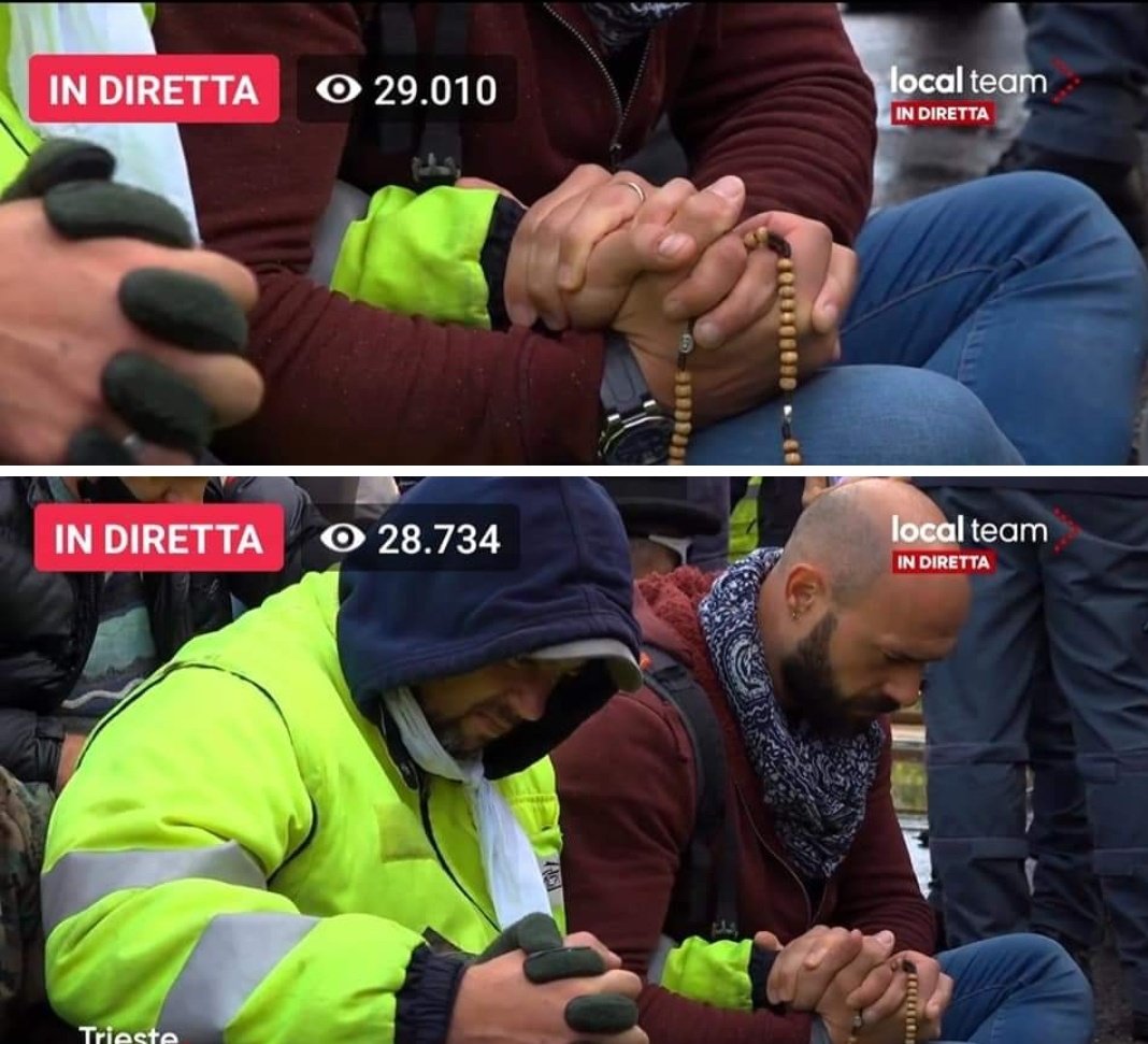 Non mi interessa con chi state voi. Non me ne frega niente. Io sto con loro \\ #PortualidiTrieste