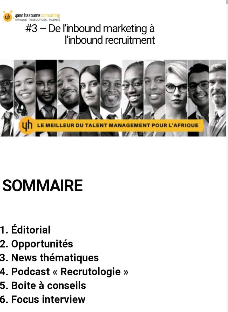 YHazoume's tweet photo. Accédez à ma newsletter thématique consacrée à #inbound #recruitment et consultez les dernières offres d'emploi
👉https://t.co/lr9O8Inh50
#Afrique #TalentExecutive #Carrière #RH #Recrutement #Emploi #CIV225 #kebetu #Kinshasa #Abidjan #Dakar #Lomé #Cotonou #Bamako #Conakry https://t.co/xy4IFOSRSA
