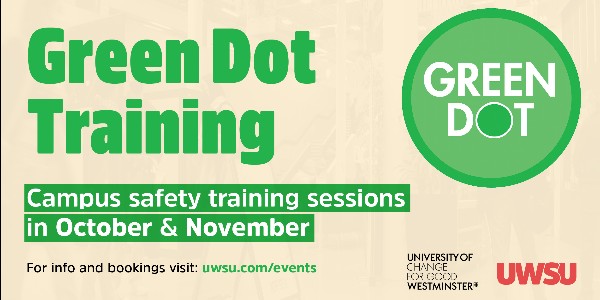 Want to do your bit to make our campuses safer? 🟢

Take part in our virtual Green Dot training, a 90 minute session that teaches deescalation and more 📉

Sign up for today's session here, or visit the events page for later sessions >>  fal.cn/3j6UJ