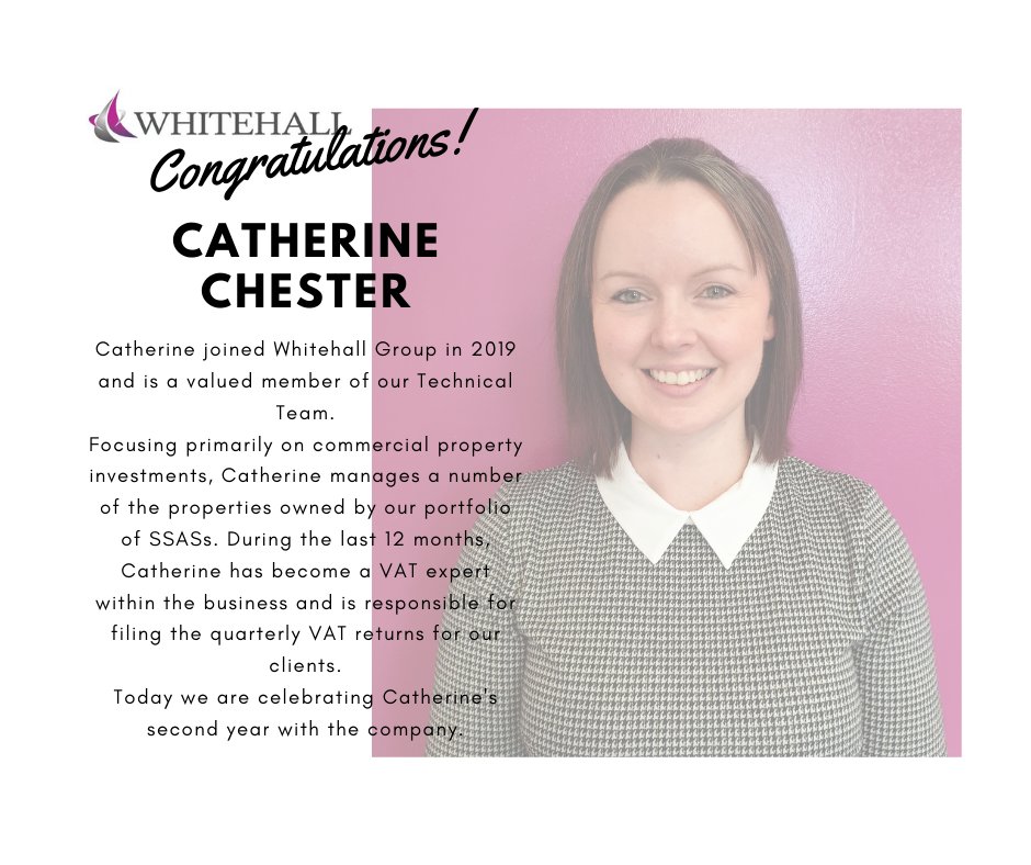 Today we are celebrating Catherine's 2nd year with the Whitehall Team!
#SSAS #WhitehallGroup  #employeerecognition