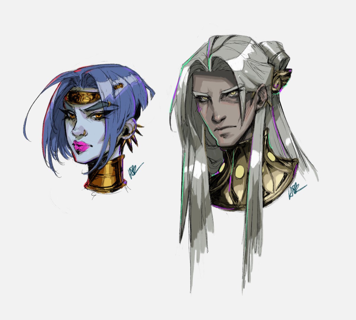 AU where everything is the same except Meg’s hair was cut instead of Than’s 👀 #HadesFanart