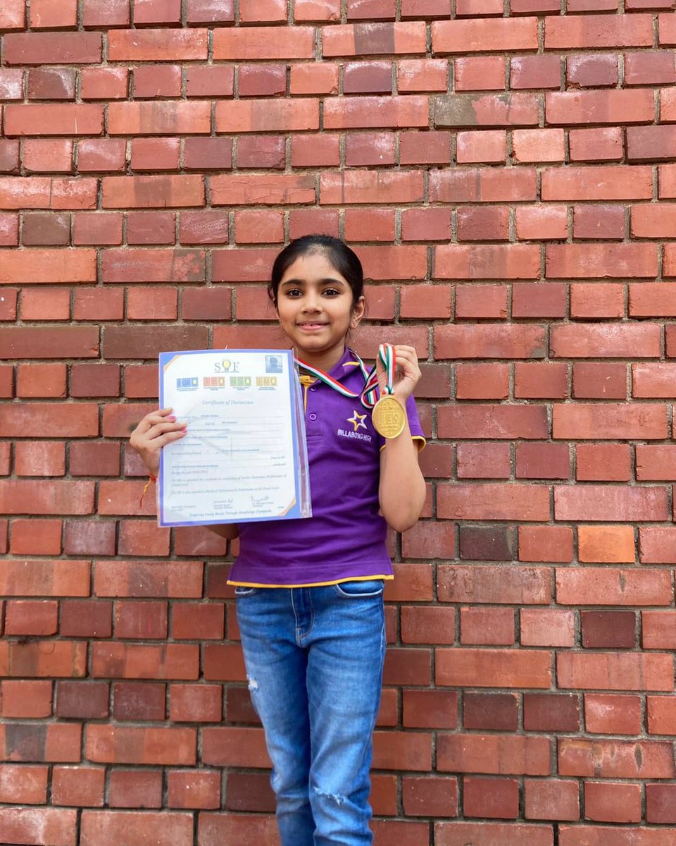 BHIS_official's tweet image. Here comes the Gold! 

It is a proud moment for us as Maahi Arora of Grade 2KA won the Gold medal in the SOF Olympiads. 

Many Congratulations!! 👏👏

#mondaymotivation #sofolympiads #student #goldmedal #winner  #umakrishnaeducationalfoundation #thegreatschool #billabongkanpur