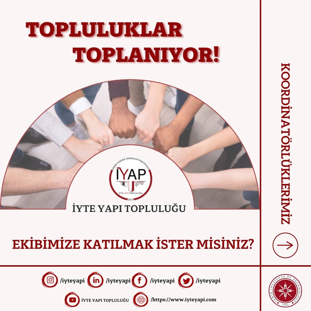 iyteyapi's tweet photo. Topluluklar toplanıyor etkinliğinde biz de varız. Kayıt olmak ve ekiplerimizle tanışmak için standımıza uğramayı unutmayın.
•
•
#iyte #iyteyapi #inşaatmühendisi #planlama #sbp #entas #mimarlik #yapıtoplulugu #topluluk #topluluklartoplanıyor @ProfYusufBaran @iyteedutr https://t.co/x5MJ9BSjZB