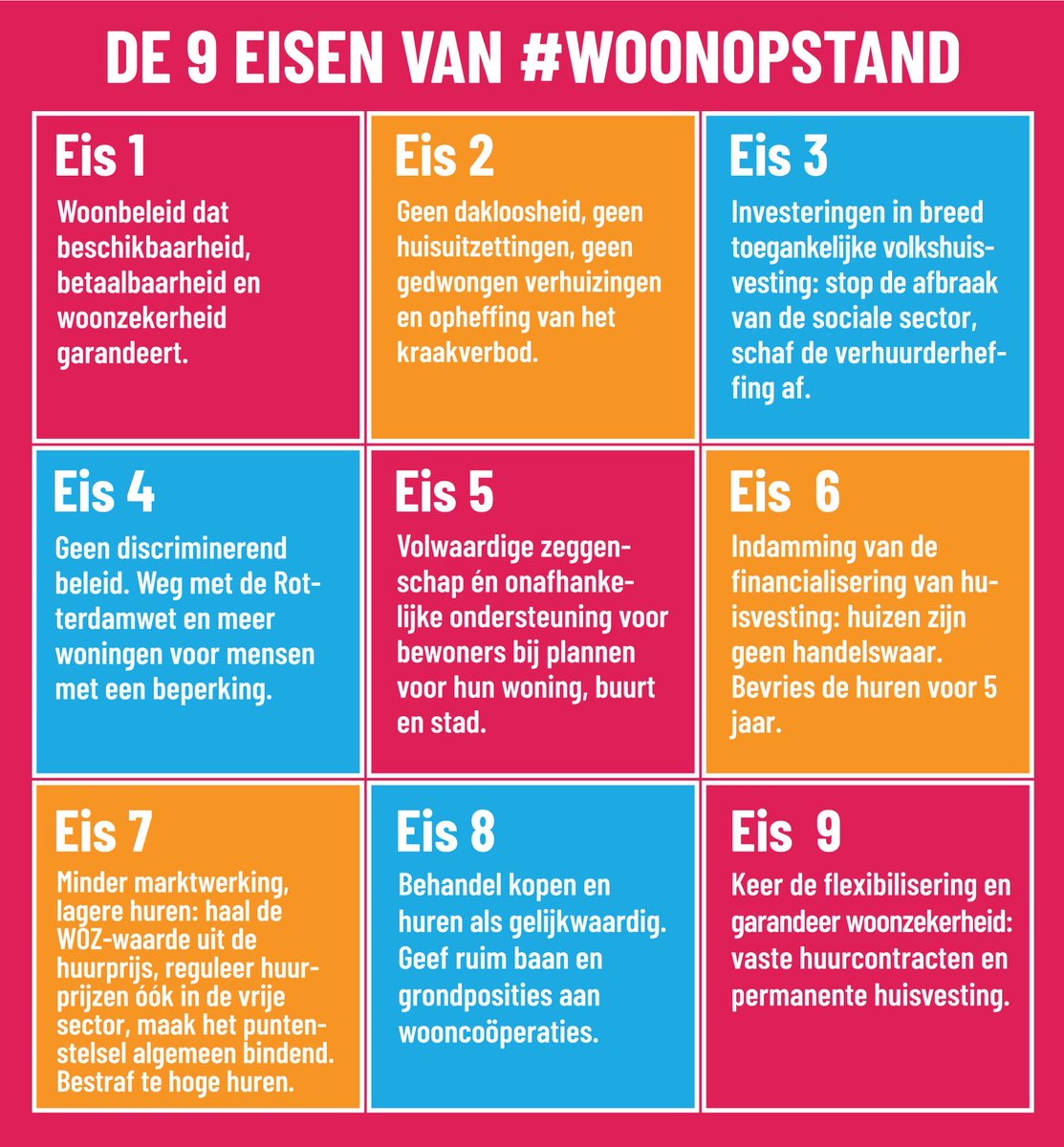 woonopstand's tweet image. ❤️Bedankt voor alle solidariteit.

✊Uit heel Nederland kwamen mensen gisteren in actie in Rotterdam. Van jong tot oud. Samen staan we sterk. 

🏘️We blijven strijden tot al onze 9 eisen zijn gerealiseerd en iedereen waardige woonruimte heeft. #woonopstand